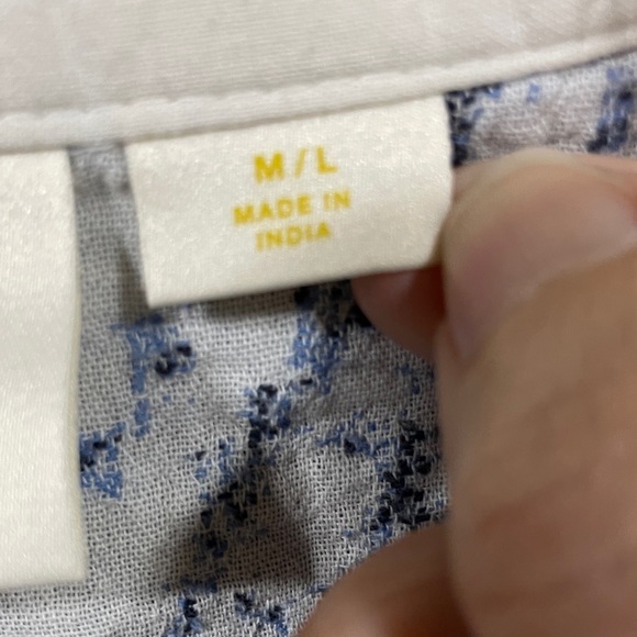 Maeve by Anthropologie Blue and White Patterned Kimono Cardigan - Picture 3 of 6